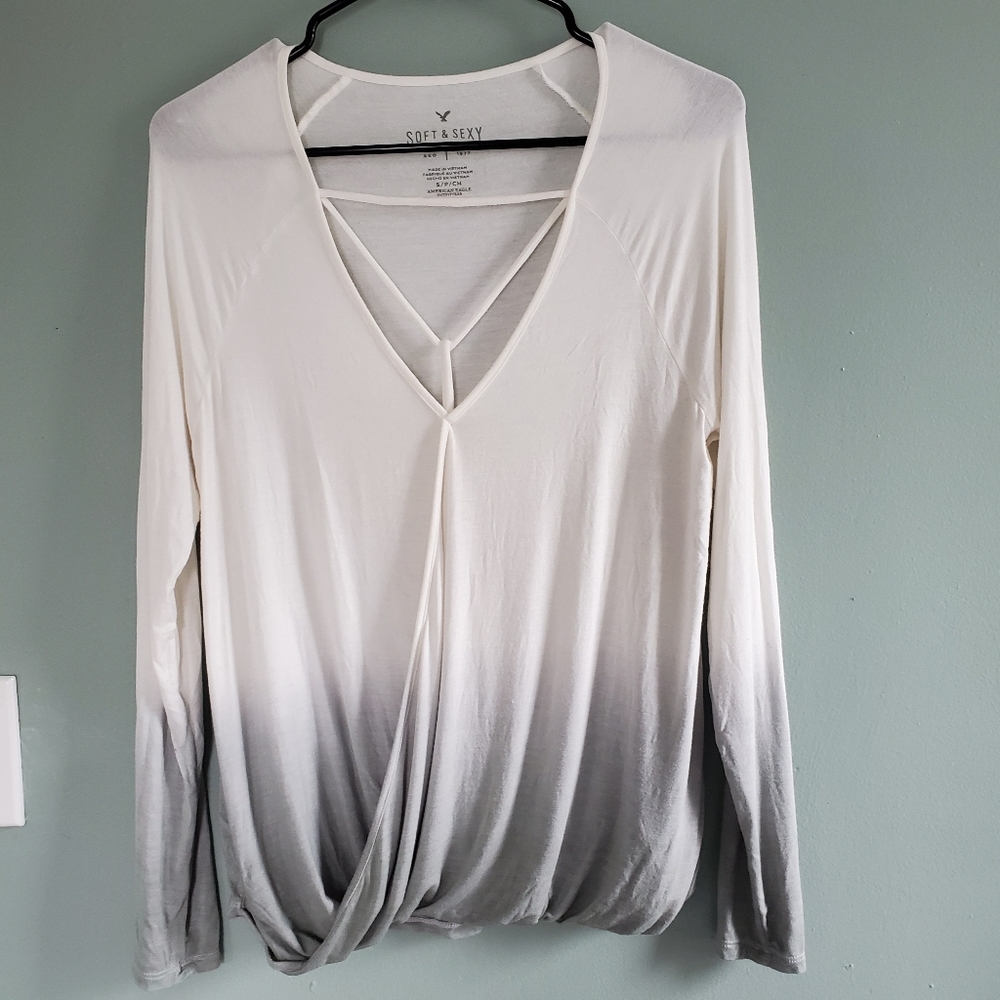 AEO Long Sleeve Ombre top